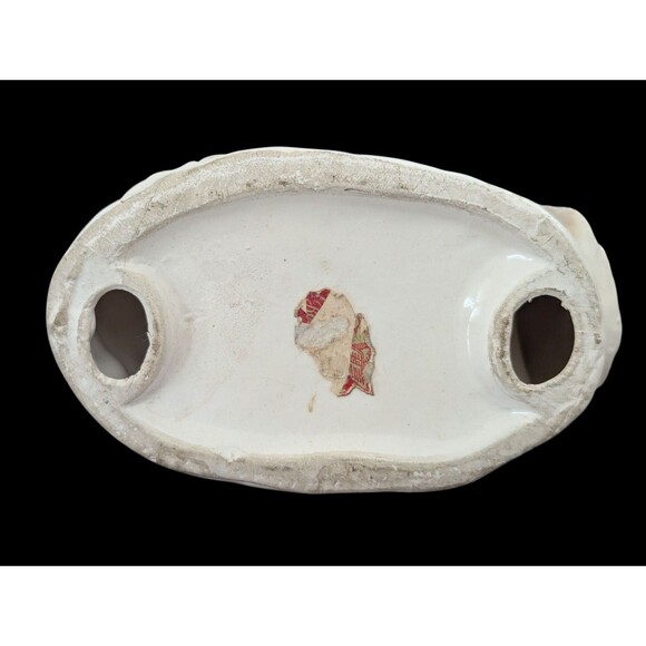 Vintage Porcelain Blue Jay Bird Figurine Japan Stump 10" Tall Leaves Singing - Picture 12 of 12